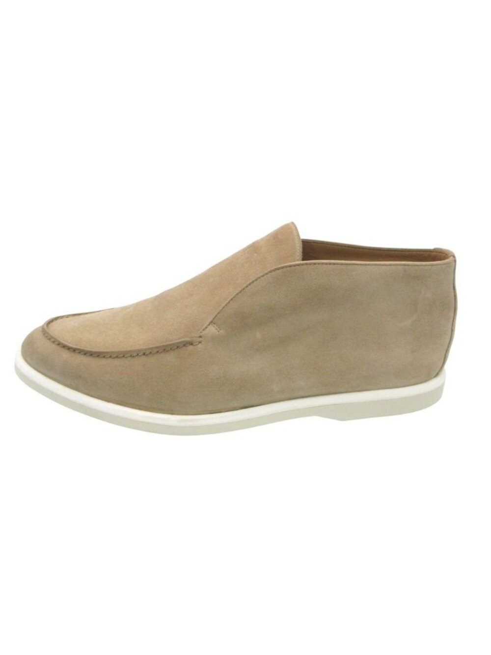 Loro Piana Boots Open Walk Ankle Slip-on Suede Shoes High Top Sneakers Beige